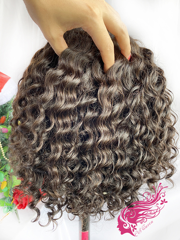 Csqueen 9A Water Wave BOB Wig 5*5 Transparent Lace Closure BOB Wig 100% human hair 180%density